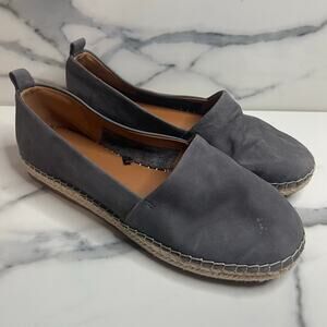 Lucky Brand Women's Blue Suede Beachy Comfort Slip-On Espadrille Loafers Sz 8.5